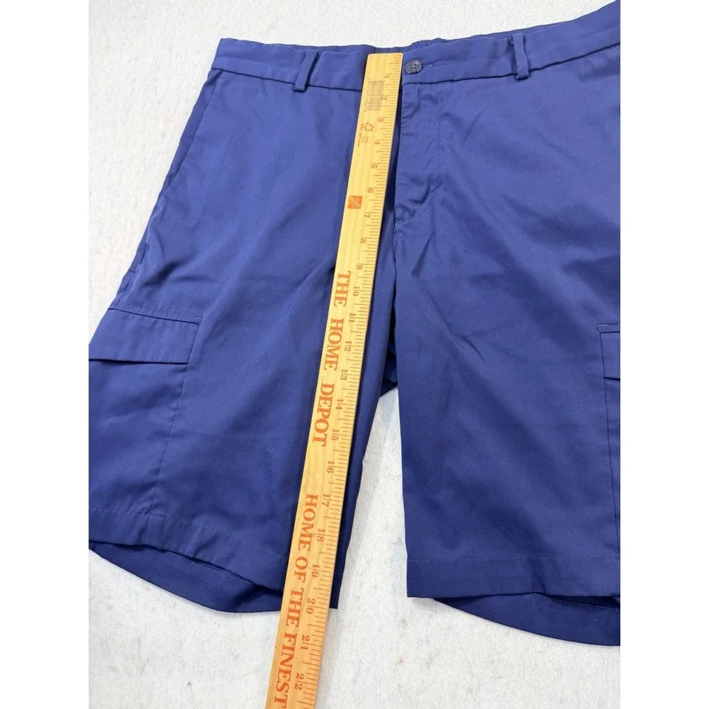 Nike‎ Golf Shorts Mens 32 Blue Dri-FIT Cargo Moisture Wicking Flat Front Casual